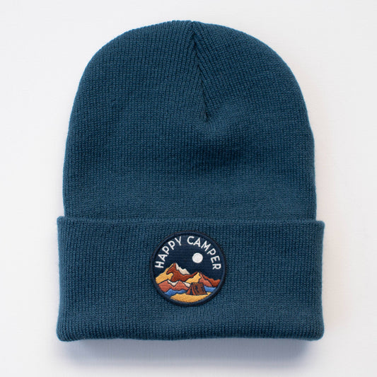 Made in USA. Happy Camper Tide Youth/Adult Beanie