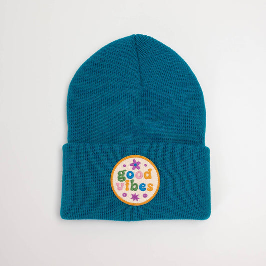 Good Vibes Flowers Glacier Infant/Toddler Beanie Ages 0-4