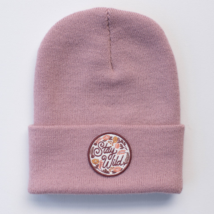 STAY WILD ROSE YOUTH/ADULT BEANIE